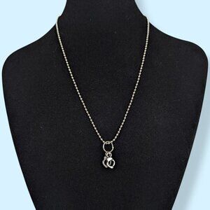 (2/$20) Ball Chain Tiny Handcuff Pendant Necklace